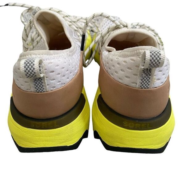 SOREL Kinetic Impact Lace Sneakers Sea Salt Yellow NL4073-126 Womens Size 8 - Picture 4 of 12
